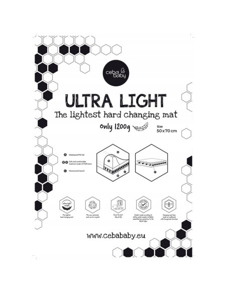 BN-AGS-204-000-820,Saltea de infasat, Ceba Baby, Ultra Light, Cu Intaritura, 70x50 cm, Suprafata impermeabila, Pentru comode de 