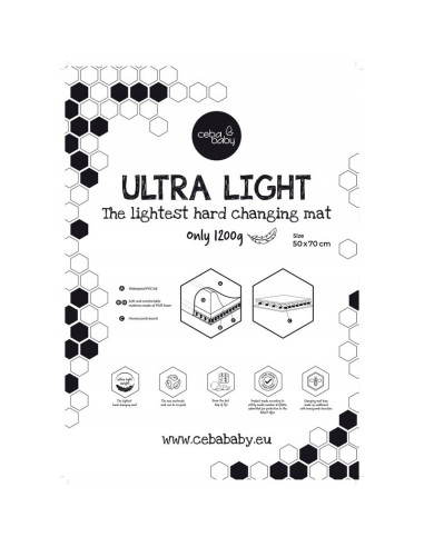 BN-AGS-204-000-811,Saltea de infasat, Ceba Baby, Ultra Light, Cu Intaritura, 70x50 cm, Suprafata impermeabila, Pentru comode de 