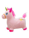 BN-56430,Jucarie gonflabila de plus cu sunete, Baby Mix, In forma de unicorn, Husa moale detasabila, Cu pompa inclusa, Pana la 7