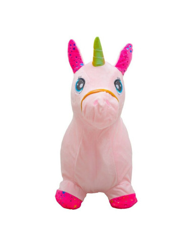BN-56430,Jucarie gonflabila de plus cu sunete, Baby Mix, In forma de unicorn, Husa moale detasabila, Cu pompa inclusa, Pana la 7