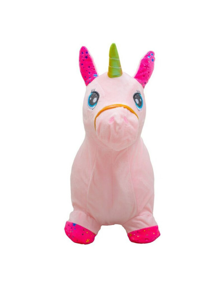 BN-56430,Jucarie gonflabila de plus cu sunete, Baby Mix, In forma de unicorn, Husa moale detasabila, Cu pompa inclusa, Pana la 7