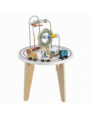 BN-86724,Masuta Montessori cu activitati, Free2Play, Cu multiple activitati, Dezvolta coordonarea ochi-mana, Din lemn, 18 luni+,