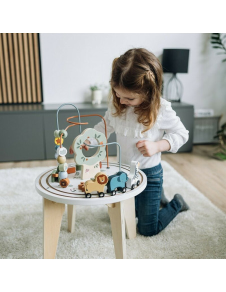 BN-86724,Masuta Montessori cu activitati, Free2Play, Cu multiple activitati, Dezvolta coordonarea ochi-mana, Din lemn, 18 luni+,