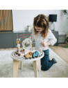 BN-86724,Masuta Montessori cu activitati, Free2Play, Cu multiple activitati, Dezvolta coordonarea ochi-mana, Din lemn, 18 luni+,