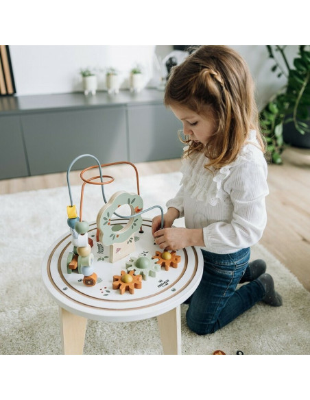 BN-86724,Masuta Montessori cu activitati, Free2Play, Cu multiple activitati, Dezvolta coordonarea ochi-mana, Din lemn, 18 luni+,