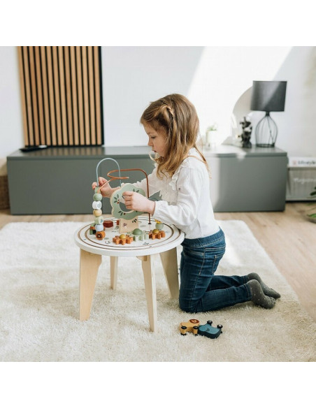 BN-86724,Masuta Montessori cu activitati, Free2Play, Cu multiple activitati, Dezvolta coordonarea ochi-mana, Din lemn, 18 luni+,