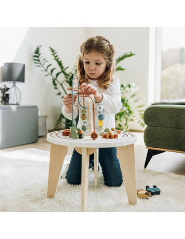 BN-86724,Masuta Montessori cu activitati, Free2Play, Cu multiple activitati, Dezvolta coordonarea ochi-mana, Din lemn, 18 luni+,
