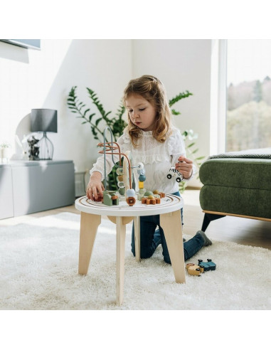 BN-86724,Masuta Montessori cu activitati, Free2Play, Cu multiple activitati, Dezvolta coordonarea ochi-mana, Din lemn, 18 luni+,