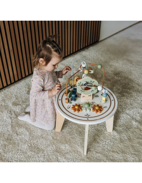 BN-86724,Masuta Montessori cu activitati, Free2Play, Cu multiple activitati, Dezvolta coordonarea ochi-mana, Din lemn, 18 luni+,