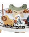 BN-86724,Masuta Montessori cu activitati, Free2Play, Cu multiple activitati, Dezvolta coordonarea ochi-mana, Din lemn, 18 luni+,
