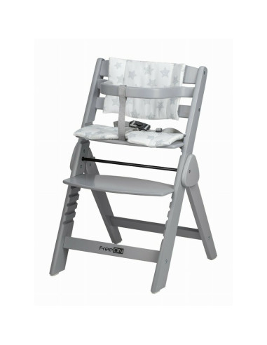 BN-86496,Scaun de masa, FreeON, Finny Fold, 6 luni - 15 Kg, Reglabil pe inaltime, Pernuta, Pliabil, Gray