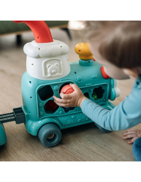 BN-86434,Antemergator 5 in 1 Magic Train, Free2Move, Cu diverse activitati de joaca, Panou Educational, Efecte sonore si luminoa