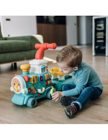 BN-86434,Antemergator 5 in 1 Magic Train, Free2Move, Cu diverse activitati de joaca, Panou Educational, Efecte sonore si luminoa