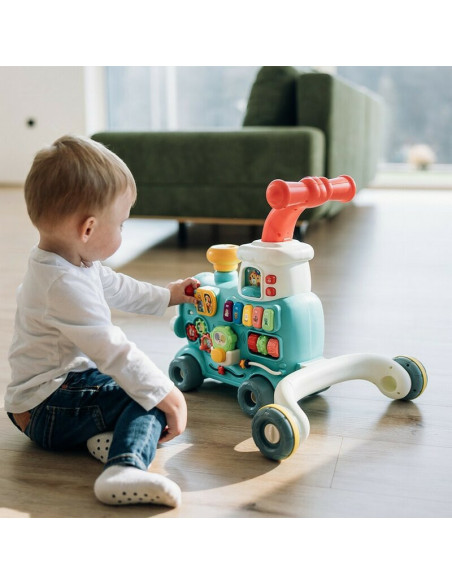 BN-86434,Antemergator 5 in 1 Magic Train, Free2Move, Cu diverse activitati de joaca, Panou Educational, Efecte sonore si luminoa