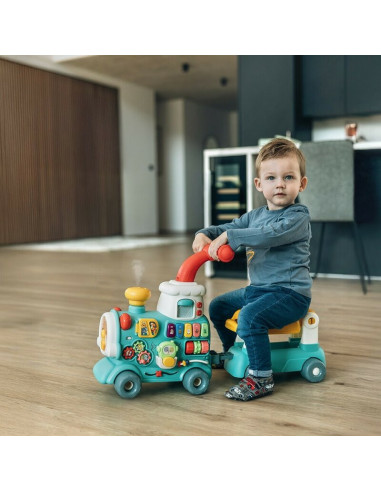 BN-86434,Antemergator 5 in 1 Magic Train, Free2Move, Cu diverse activitati de joaca, Panou Educational, Efecte sonore si luminoa