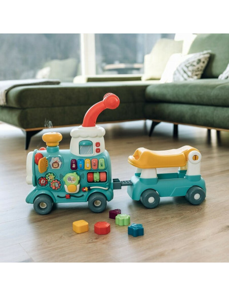 BN-86434,Antemergator 5 in 1 Magic Train, Free2Move, Cu diverse activitati de joaca, Panou Educational, Efecte sonore si luminoa