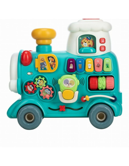 BN-86434,Antemergator 5 in 1 Magic Train, Free2Move, Cu diverse activitati de joaca, Panou Educational, Efecte sonore si luminoa