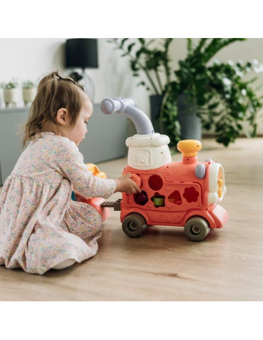 BN-86441,Antemergator 5 in 1 Magic Train, Free2Move, Cu diverse activitati de joaca, Panou Educational, Efecte sonore si luminoa