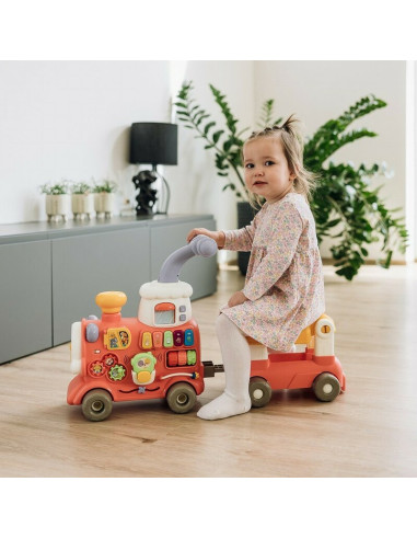 BN-86441,Antemergator 5 in 1 Magic Train, Free2Move, Cu diverse activitati de joaca, Panou Educational, Efecte sonore si luminoa