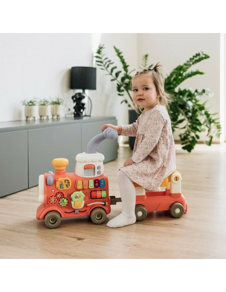 BN-86441,Antemergator 5 in 1 Magic Train, Free2Move, Cu diverse activitati de joaca, Panou Educational, Efecte sonore si luminoa