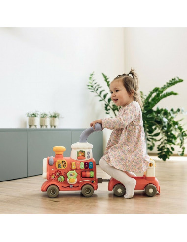 BN-86441,Antemergator 5 in 1 Magic Train, Free2Move, Cu diverse activitati de joaca, Panou Educational, Efecte sonore si luminoa