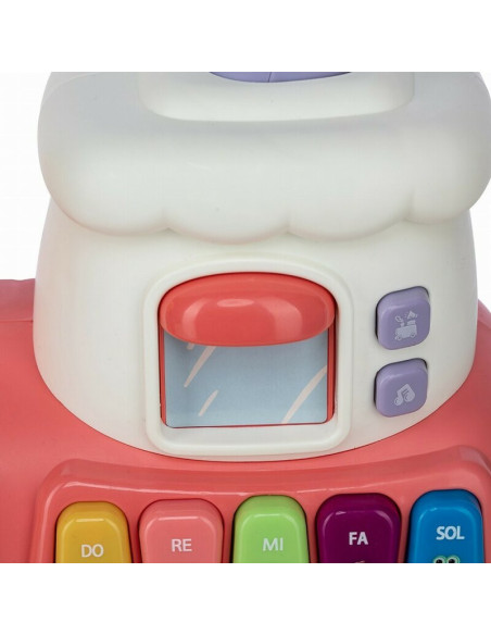 BN-86441,Antemergator 5 in 1 Magic Train, Free2Move, Cu diverse activitati de joaca, Panou Educational, Efecte sonore si luminoa