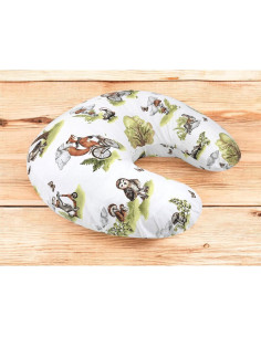 BN-6426972030519,Perna pentru alaptat, Qmini, Din bumbac certificat Oeko Tex Standard 100, Cu husa detasabila, Cu fermoar securi 2