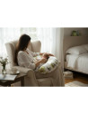 BN-6426972030519,Perna pentru alaptat, Qmini, Din bumbac certificat Oeko Tex Standard 100, Cu husa detasabila, Cu fermoar securi
