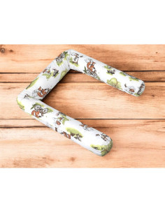 BN-6426972030571,Aparatoare pentru patut, Qmini, Tip rulou, Cu husa detasabila, Lungime 180 cm, Din bumbac certificat Oeko Tex S 2