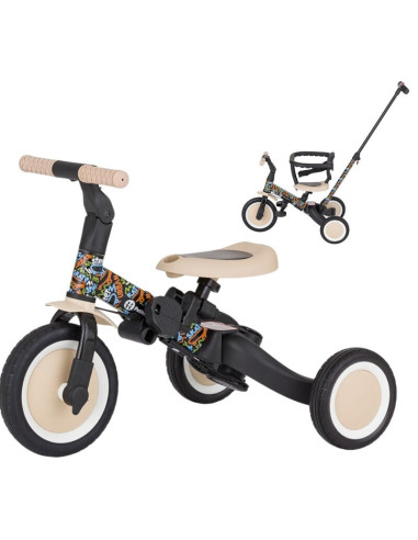 BN-613481,Tricicleta, Petite&Mars, Turbo, Editie limitata, 5 in 1, Multifunctionala, Vehicul de impins, Bicicleta cu/fara pedale