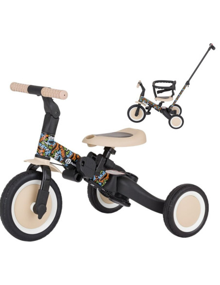BN-613481,Tricicleta, Petite&Mars, Turbo, Editie limitata, 5 in 1, Multifunctionala, Vehicul de impins, Bicicleta cu/fara pedale