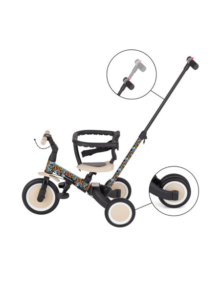 BN-613481,Tricicleta, Petite&Mars, Turbo, Editie limitata, 5 in 1, Multifunctionala, Vehicul de impins, Bicicleta cu/fara pedale