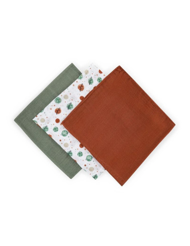 BN-415367,Set 3 scutece, Petite&Mars, Moussy, Din muselina de bambus, Hipoalergenice, 68 x 68 cm, Certificate Oeko Tex Standard 