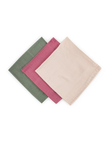 BN-415369,Set 3 scutece, Petite&Mars, Moussy, Din muselina de bambus, Hipoalergenice, 68 x 68 cm, Certificate Oeko Tex Standard 