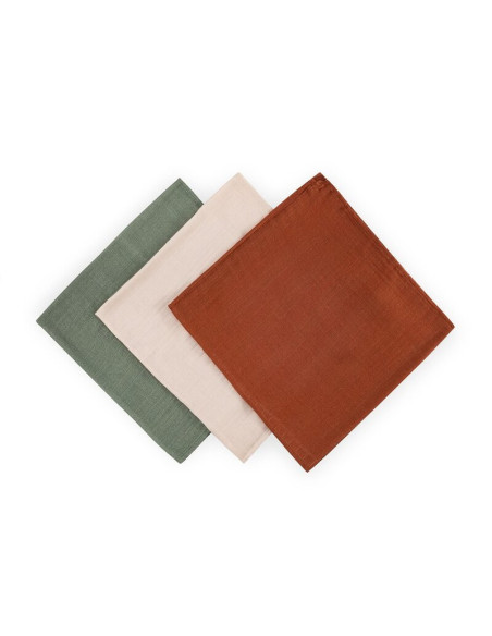 BN-415370,Set 3 scutece, Petite&Mars, Moussy, Din muselina de bambus, Hipoalergenice, 68 x 68 cm, Certificate Oeko Tex Standard 