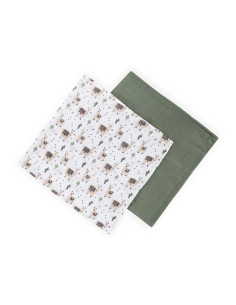 BN-417365,Set 2 scutece, Petite&Mars, Misty, Din muselina de bambus, Hipoalergenice, Dimensiuni mari, 120 x 120 cm, Certificate  2