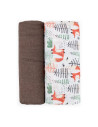 BN-417366,Set 2 scutece, Petite&Mars, Misty, Din muselina de bambus, Hipoalergenice, Dimensiuni mari, 120 x 120 cm, Certificate