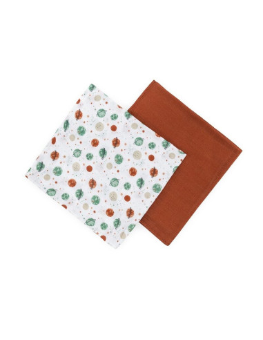 BN-417367,Set 2 scutece, Petite&Mars, Misty, Din muselina de bambus, Hipoalergenice, Dimensiuni mari, 120 x 120 cm, Certificate 
