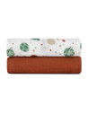 BN-417367,Set 2 scutece, Petite&Mars, Misty, Din muselina de bambus, Hipoalergenice, Dimensiuni mari, 120 x 120 cm, Certificate 