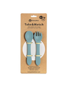 BN-709767,Set tacamuri, Petite&Mars, Take&Match, Din silicon, Forma ergonomica, Delicate cu gingiile, Adecvate pentru masina de  2