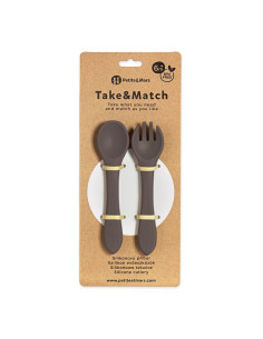 BN-709768,Set tacamuri, Petite&Mars, Take&Match, Din silicon, Forma ergonomica, Delicate cu gingiile, Adecvate pentru masina de  2