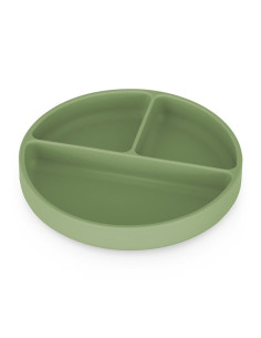 BN-715766,Farfurie compartimentata, Petite&Mars, Take&Match, Din silicon, Rotunda, Cu ventuza si 3 compartimente, Adecvata pentr 2