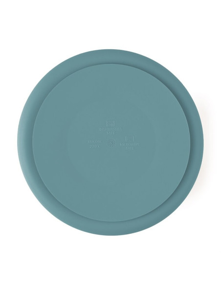 BN-715767,Farfurie compartimentata, Petite&Mars, Take&Match, Din silicon, Rotunda, Cu ventuza si 3 compartimente, Adecvata pentr