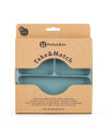 BN-715767,Farfurie compartimentata, Petite&Mars, Take&Match, Din silicon, Rotunda, Cu ventuza si 3 compartimente, Adecvata pentr