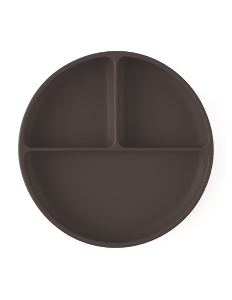 BN-715768,Farfurie compartimentata, Petite&Mars, Take&Match, Din silicon, Rotunda, Cu ventuza si 3 compartimente, Adecvata pentr