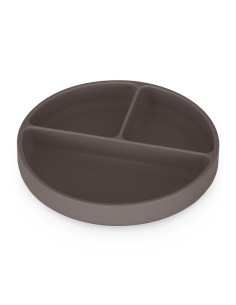BN-715768,Farfurie compartimentata, Petite&Mars, Take&Match, Din silicon, Rotunda, Cu ventuza si 3 compartimente, Adecvata pentr 2