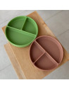 BN-715768,Farfurie compartimentata, Petite&Mars, Take&Match, Din silicon, Rotunda, Cu ventuza si 3 compartimente, Adecvata pentr