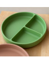 BN-715768,Farfurie compartimentata, Petite&Mars, Take&Match, Din silicon, Rotunda, Cu ventuza si 3 compartimente, Adecvata pentr