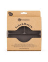 BN-715768,Farfurie compartimentata, Petite&Mars, Take&Match, Din silicon, Rotunda, Cu ventuza si 3 compartimente, Adecvata pentr