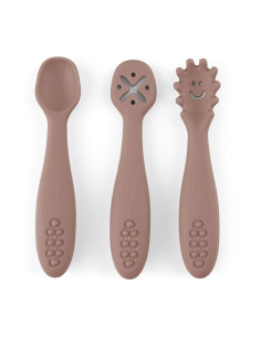 BN-721769,Set 3 lingurite, Petite&Mars, Take&Match, Din silicon, Diverse forme, Pentru supa, paste, alimente usoare, Dezvolta si